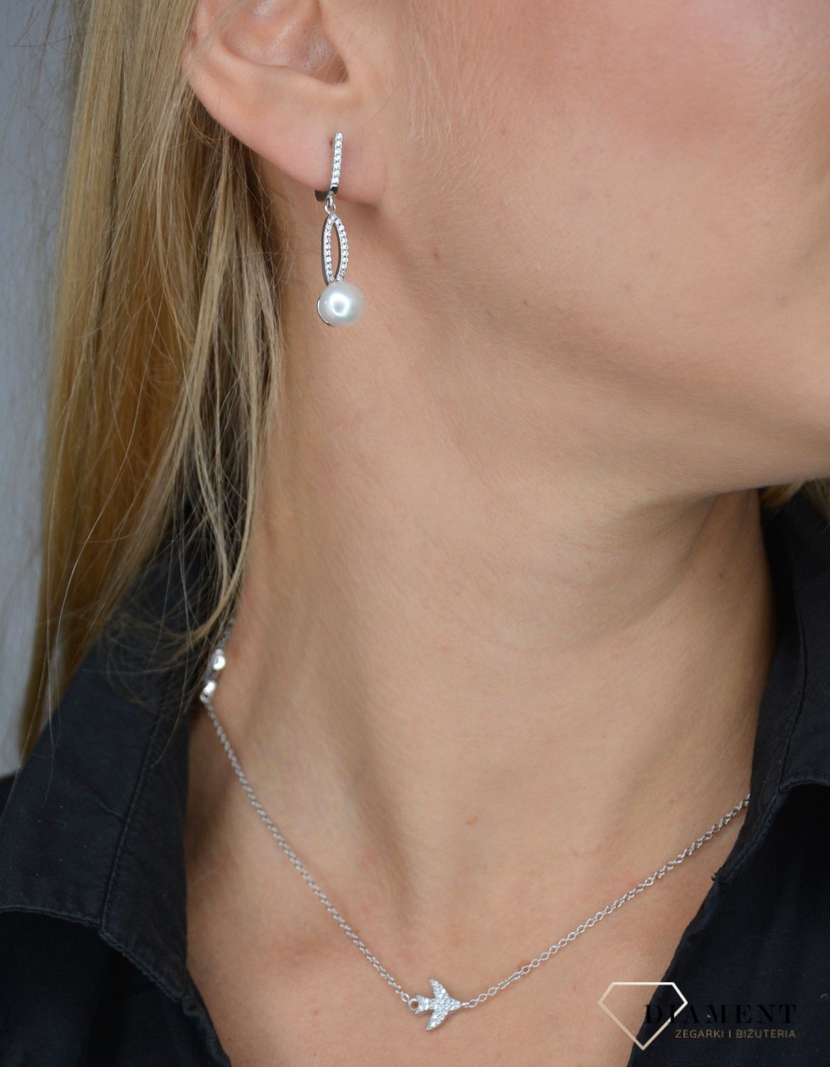 Kolczyki srebrne perełki z cyrkonią P VI 15 070.jpg